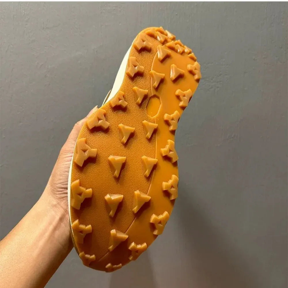 Handmade Cow Leather Men’s Casual Shoes Vintage Thick Sole Lightweight