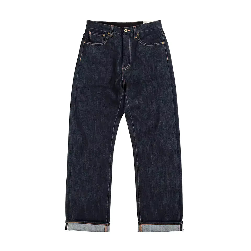 Men's Classic Raw Denim Jeans Straight Cut