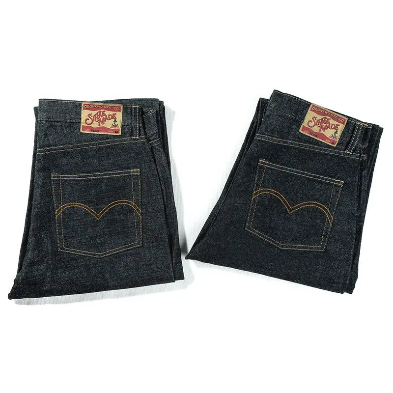 Mens Dark Indigo Straight Jeans