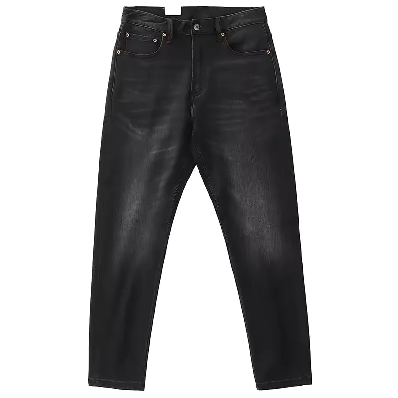 Mens Vintage Black Straight Jeans
